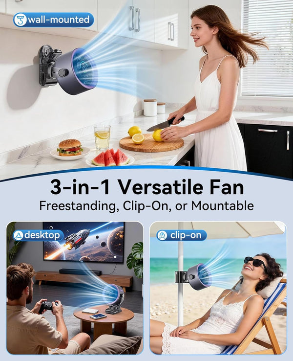 KIMMOO Portable Clip-On Fan